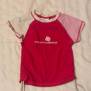 Snapper Rock Red and Pink Kids Rash Guard